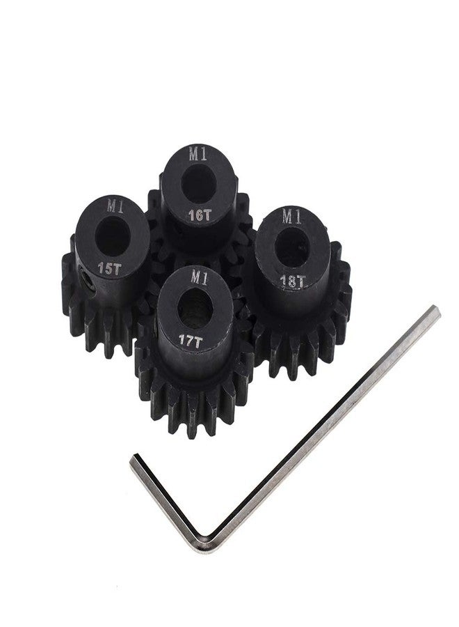 GTHELE 4pcs Mod 1 Pinion Gear 5mm Set Hardened 15T 16T 17T 18T M1 Pitch Gears RC Upgrade Part with Screwdriver - Image 3
